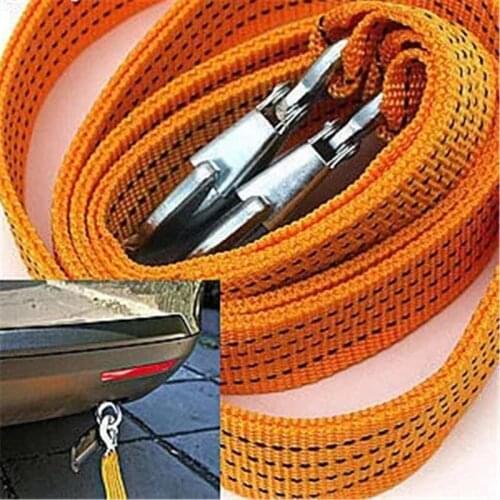 4M heavy-duty 3 ton car tow rope with hook road rescue is suitable for Skoda Volkswagen Jaguar Land Rover Range Rover/Evoque