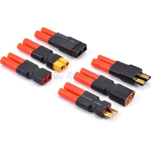 1PCS T plug Deans / XT60 Connector / TRX Traxxas Male Female To HXT 4.0mm 4MM Connector Adapter Wireless For FPV RC Lipo Battery