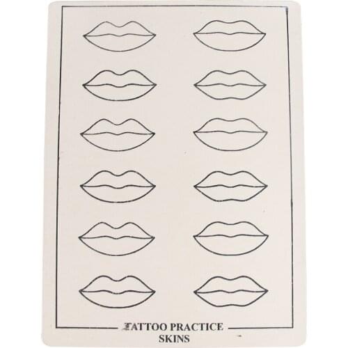1pc 3D Tattoo Practice Skin 15 x 20 cm Cosmetic Permanent Makeup Blank lips Skin training fake tattoo Lips skins