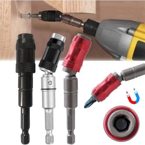 1/4" Hexagon Magnetic Rotary Screw Extension Rod Drill Bit Quick Change Bracket Drive Pilot Drill Bit Screw Locking Hand Tool