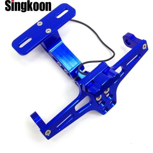 Universal Motorcycle License Plate Holder number plate Frame Support Bracket Adjustable FOR yamaha xt660x r1 2015 cb190r mt07