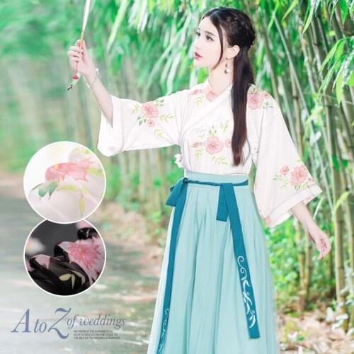 1 Meter Drunk Breeze Hand-painted Georgette Hanfu Silk Fabric Rare