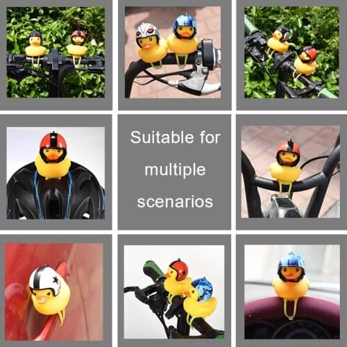 1pc Cute Car Duck with A Helmet Little Duck Car Ornaments Auto Interior Decoration Car Accessories Decor Without Lights