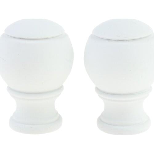 2pcs Window Drapery Curtain Rod End Drapery Pole Rail Decorative Heads for Home Decoration