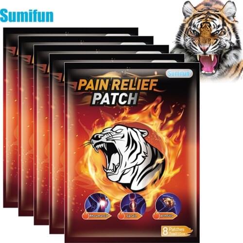 40pcs/5bags Sumifun New Tiger Balm Pain Relief Patch Fast Relief Aches Pains Inflammations Lumbar Spine Medical Plaster D6550