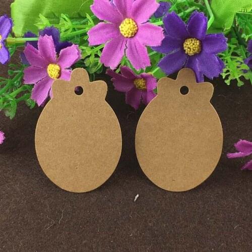 400PCS 5.7*4cm Pineapple Shape Price Hang Tags+400PCS Hemp Strings Blank Jewelry Head Cards Label Handmade Accept custom logo