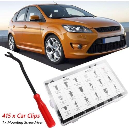 415pcs Mixed Car Clips Bumper Rivet Easily Installation Door Trim Panel Fastener Personal Car Elements Puller for Ford