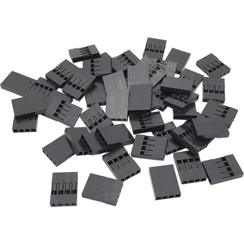 50Pcs/lot 2.54mm Plastic Shell Plug 1 2 3 4 5 6 7 8 9 10Pin Single Row 2.54mm Jumper Wire Cable Housing Female Jack Connector