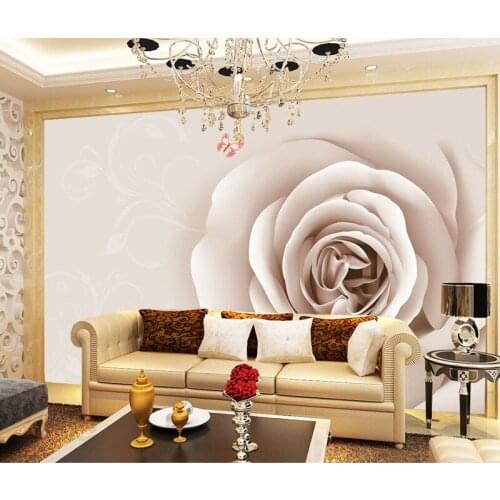 8D Papel Murals Butterfly 3d Rose Wallpapers Murals for Wedding Room 3D Rose Wall paper 3d Wall Photo Murals 3d Wall sticker