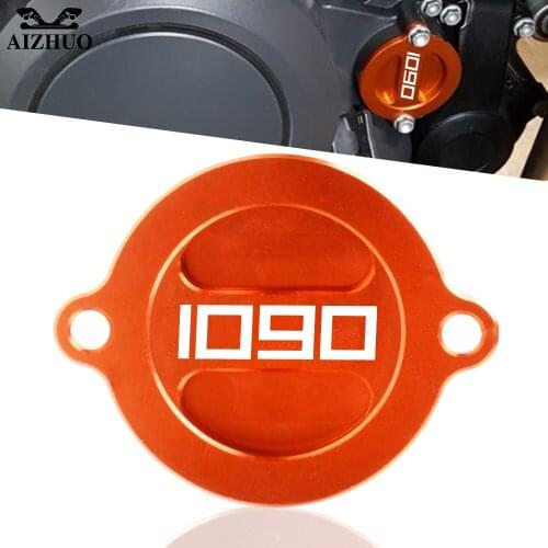 CNC Aluminum Motorcycle Engine Oil Filter Cap Oil Fuel Tank Cover For 1090 ADVENTURE R ADV R 2017