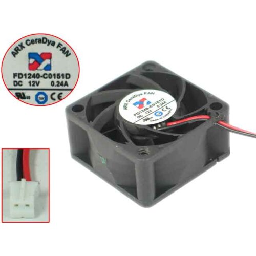 ARX FD1240-C0151D Server Cooling Fan DC 12V 0.24A 40x40x20mm 2-wire