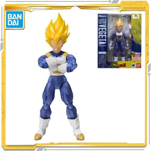 BANDAI S.H.Figuarts DRAGON BALL Original Super Saiyan Vegeta IV Action Collection Model Toy Anime Super Saiyan Figure Toys