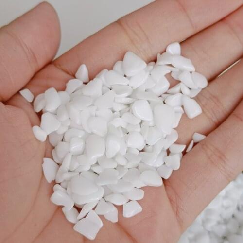 White Jades Crushed Stone Mineral Tumbled Chip Stone Natural Healing Reiki Energy Gravel Stone for DIY Home Decor