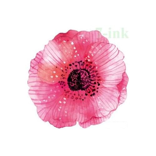 CC 29 6X6cm Little color Pink Flower tattoos Temporary Tatoo Sticker Water Transfer Fake waterproof Tattoo For Gril Women