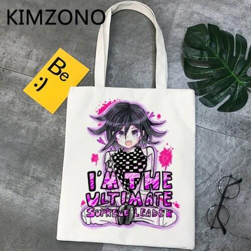 Danganronpa shopping bag shopper cotton tote shopper eco canvas bag tote sac cabas woven reciclaje custom