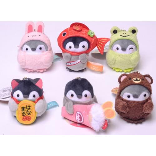 Kawaii Koupen Chan Penguin Plush Doll Cartoon Anime Bunny Plush Toy Cute Animal Bear Keychain Bag Pendant Birthday Gift for Girl
