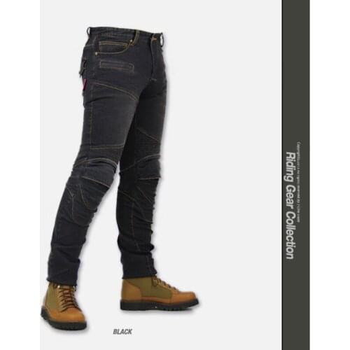 Cool Motocross Off-road Outdoor Jean Motorcycle Protective Jeans PK-718 Cycling Pants with SK686 PADS Hip Protectors Mens Jeans