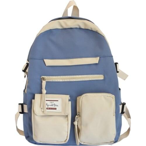 Hot sale New Simple Womens Backpack Large Capacity Casual Travel Backpacks For School Teenagers Girls Nylon Cloth Backpack