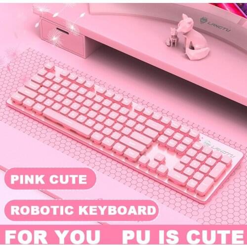 Mechanics Keyboard And Mouse PC Computer Laptop Gamer KIT LED Luminous USB Cable Mute Film Waterproof Keyboard Mouse Combo