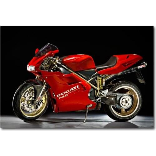 Ducati 748 Motorcycles Superbike Car Poster Wall Art Picture Silk Canvas Printed Art Paintings for Home Decor