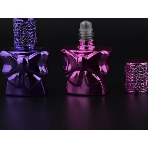 MUB - Promotion 13ml Butterfly Essential Oil Bottle Container For Women Portable Mini Perfume UV Glass Bottles