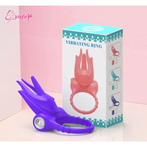 Male Vibrator Penis Ring Delayed Ejaculation Enlargement Dick Extender Silicone Cock Ring Sex Toys For Men Couples Adult