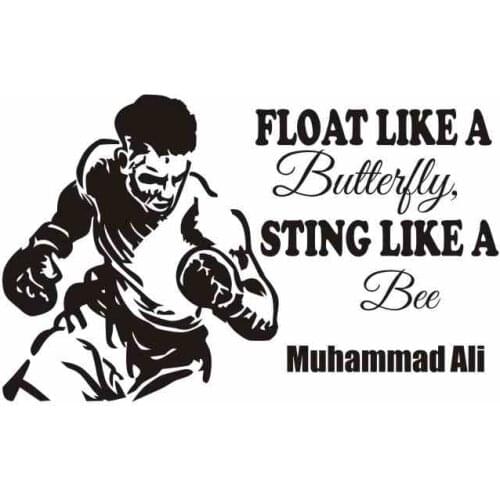 Boxing Muhammad Ali Glove Sticker Kick Boxer Play Car Decal Free Combat Posters Vinyl Striker Wall Decals Parede Decor
