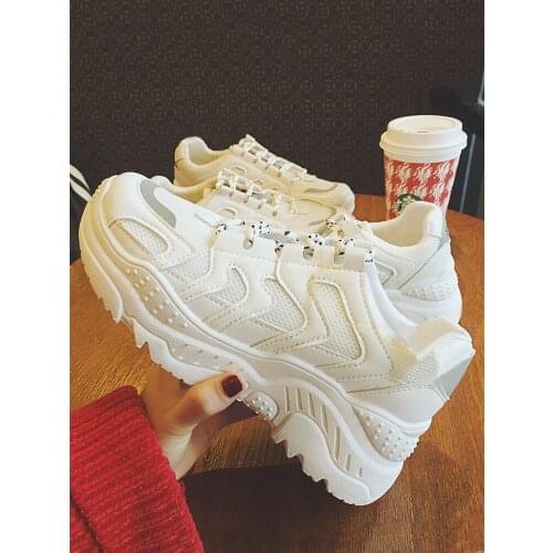 2019 spring new fashion explosion models old shoes female students wild running casual sh