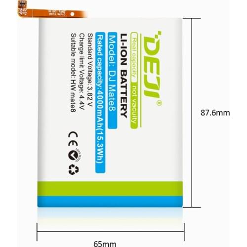 DEJI For HUAWEI Mate8 Original Battery Real Capacity 4000mAh Internal Bateria Replacement High Quality HW-M8