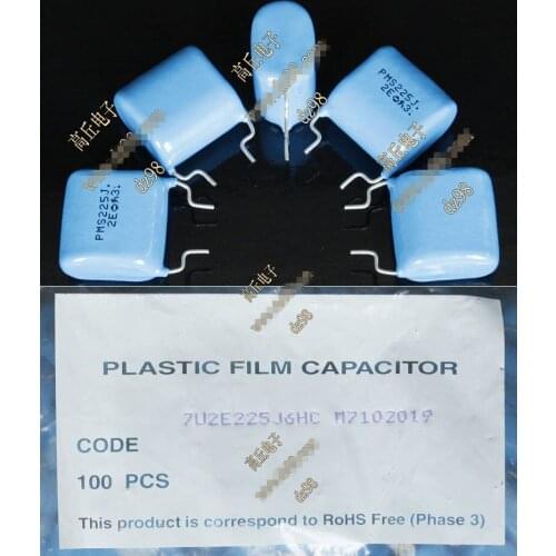 Original new 100% PMS225J2E 2.2uF 250V non-inductive film capacitor (Inductor)