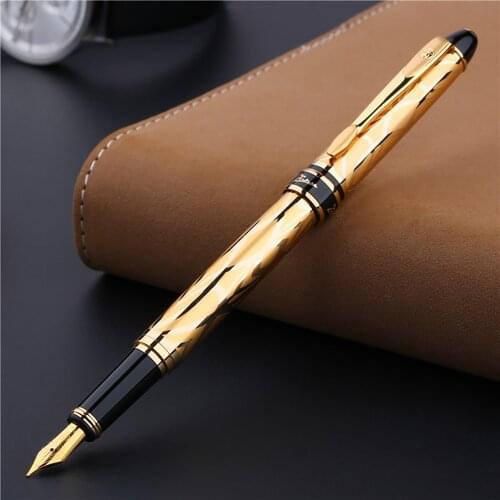 Picasso 901 Fountain Pen Amorous Feeling of Paris 18KGP Fine Nib Noble Golden Office Business School Writing Gift Pen