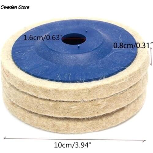 1PC X 100mm Wool Polishing Wheel Buffing Pads Angle Grinder Wheel Felt Polishing Disc Polisher