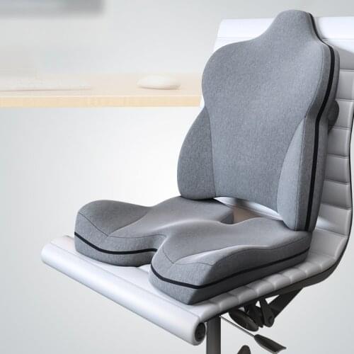 Premium Chair Cushion Set Memory Foam Seat Cushion Lumbar Support Orthopedic Pillow Protect Coccyx Relieve Back Pain Car Seat