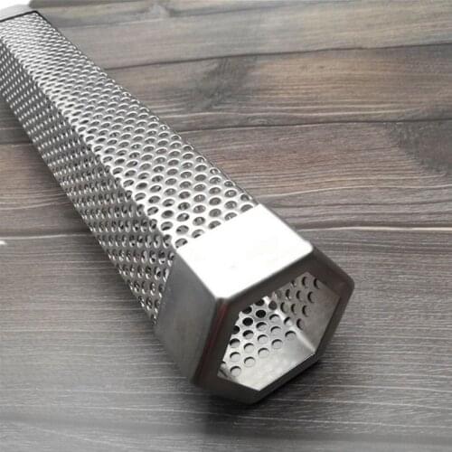 Stainless Steel Grill Metal Mesh Grid Square Hexagon Cold Smoke Generator Pellet Smoker Outdoor Grill for BBQ Baking Accessories