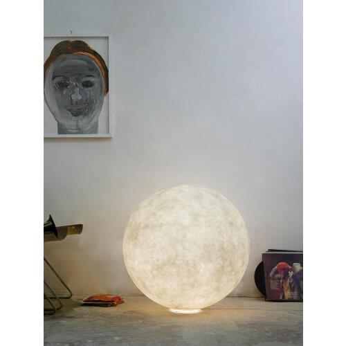 Nordic creative moon table lamp simple bar cafe bedroom study warm round moon bedside lamp