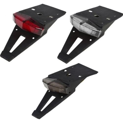 Rear Mudguard LED Brake Tail Light Lamp with Bracket for Off-road Motorcycle Motocross Dirt Bike Red