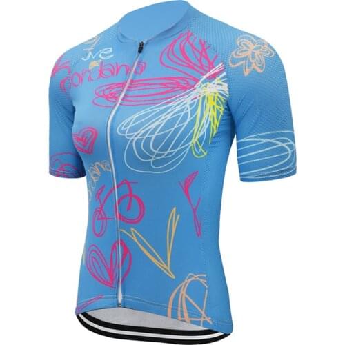 Love My Bike Womens Cycling Jersey Summer Short Sleeve Mtb Jersey Road Bicycle Cycling clothing maillot ciclismo