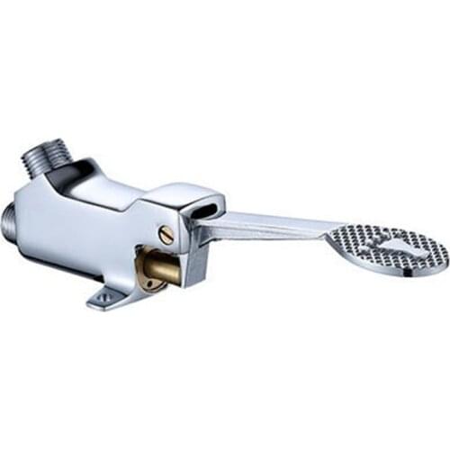 1 pc Switch Control By Floor Foot Pedal Tap Copper Bathroom Basin Faucet