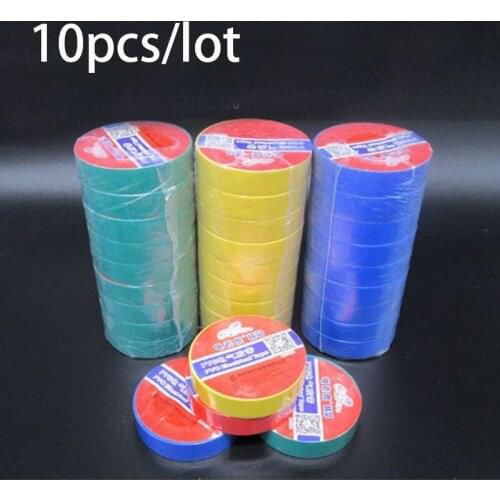 10 roll/lots)Flame Retardant Electrical Insulation Tape High Voltage PVC Electrical Tape Waterproof Self-adhesive 15m