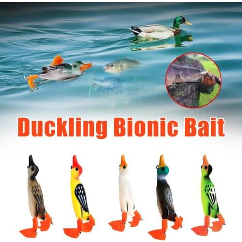 11cm 22g Duck Floating Soft Lure Shad Wobblers Silicone Fishing Lures Worm Artificial Bait Pike Fishing Tackle Crankbait Swimbai