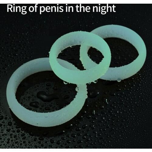 3Pcs Silicone Cock Ring Penis Ring Luminous Sex Toys For Men Delay Ejaculation Testicle Ball Stretcher Erection Sex Products