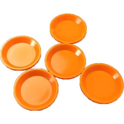 City Accessories 5pcs Small Round Plate Gold and Silver Building Blocks Toys For Children Dinner Plate Model Parts Cities Bricks