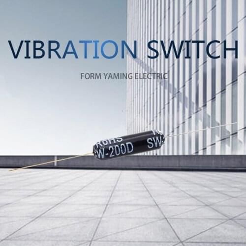 50pcs One Foot Pin Gold-plated Vibration Switch Angle Micro Black Sensor SW-200D