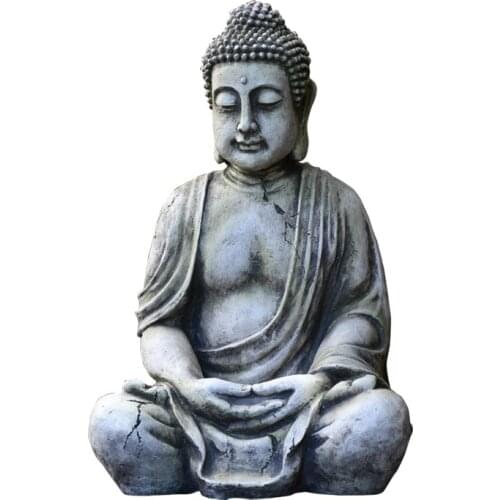 66CM CHINESE STYLE ZEN DECORATION BUDDHA STATUE MGO CRAFTS BUDDHA ART SCULPTURE OUTDOOR GARDEN COURTYARD DECORATION R2954