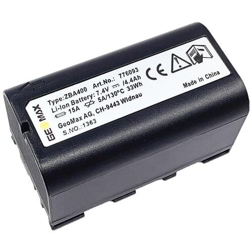 ZBA400 Battery for GEOMAX ZT20 ZT80 Zenith 50 ZOOM 10 20 30 35 PRO ZOOM 80 Series Total Station 4400mAh 7.4V Power Battery