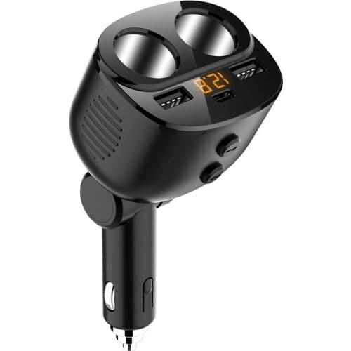 For Car USB Car Charger Splitter Adapter 2 Socket Type C Power Adapter DC LED Voltmeter Dual USB Ports for Phone DashCam