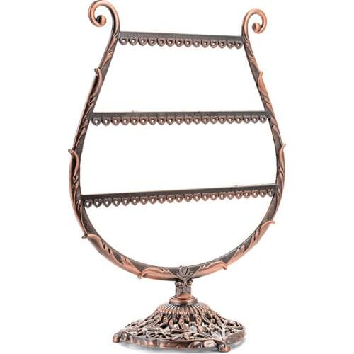 Earring Holder Hanging Organizer Stand Metal Jewelry Tree Table Top Ear Stud Holder Tower Rack