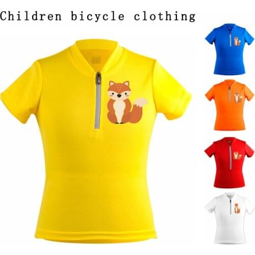 Childrens Cycling Clothes Summer Short Sleeve Bicycle Shirt Road Mountain Bike Motocross Jersey Blouse Kids Casual T-Shirt Tops