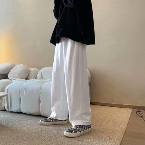 3 Colors Jeans Oversize Mens Summer New Loose Wide-leg Pants Trend Casual Pants Straight Denim Trousers Hip Hop Streetwear Jean