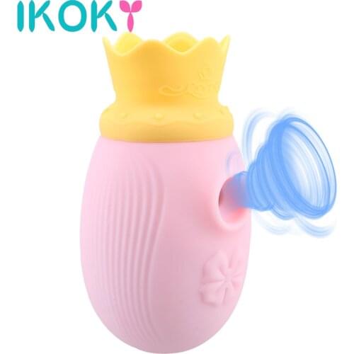 IKOKY 10 Speeds G-spot Vibrator Tongue Vibrators Female Nipple Sucking Oral Licking Vibrating Egg Clitoral Stimulator